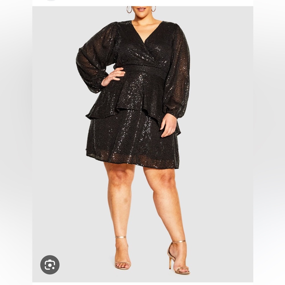 City Chic plus size sequin dress